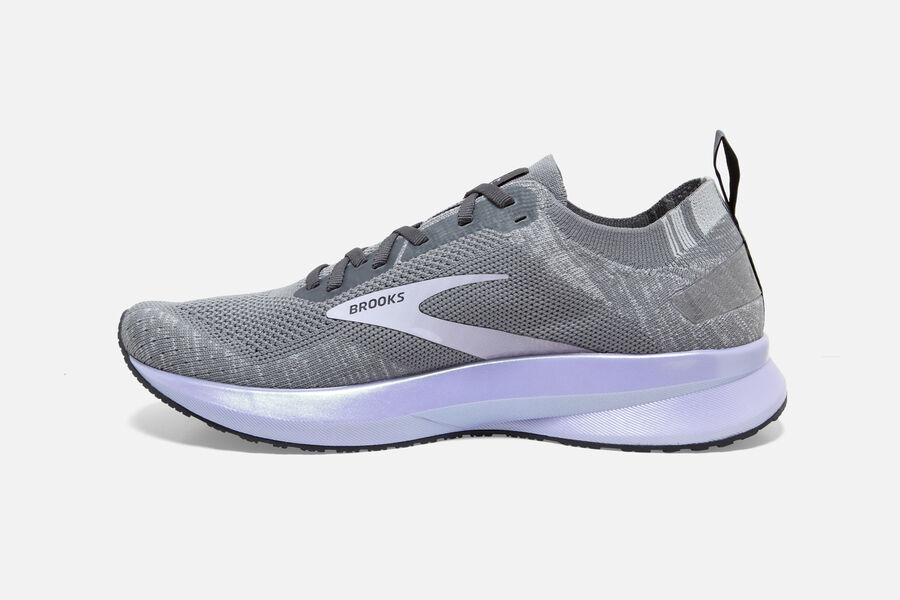 Levitate 4 Road Brooks Running Shoes NZ Womens - Grey/Purple - COJFLE-036